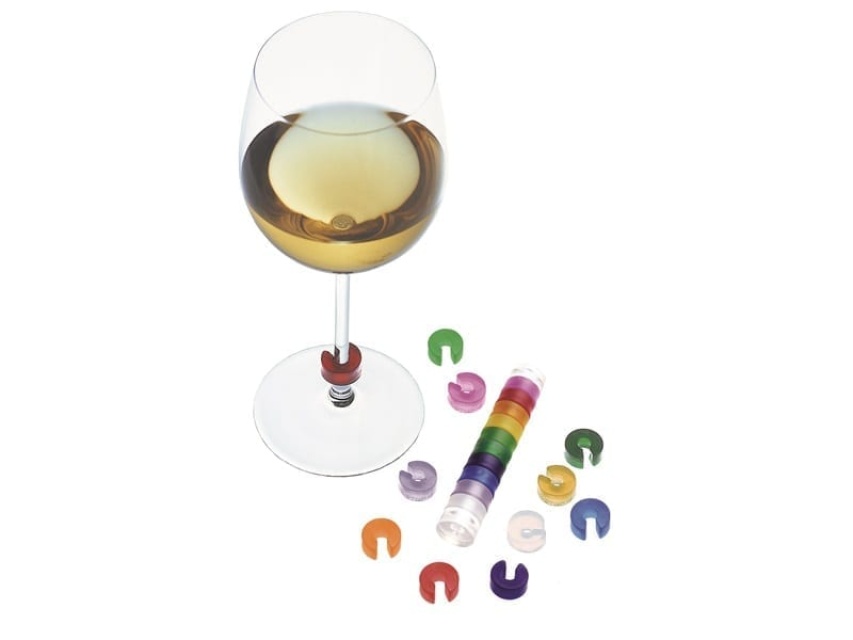 Värikoodi viinilaseille, 10 kpl - Pulltex