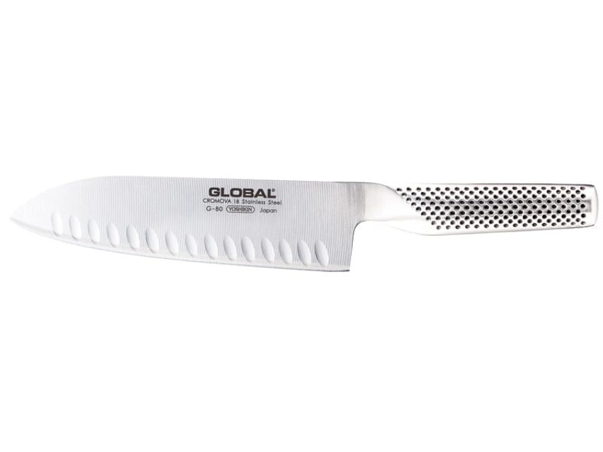 Global G-80 Oliivi Santoku-veitsi, 18 cm