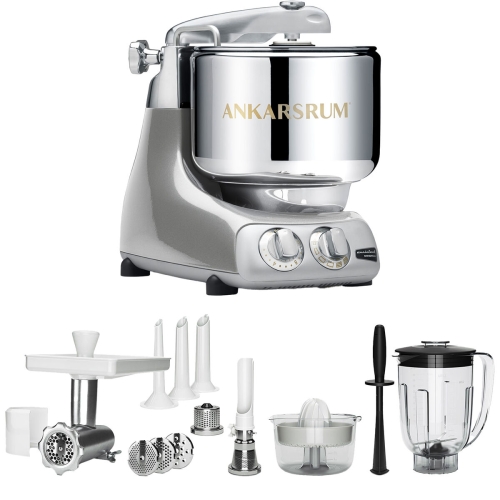 Ankarsrum Assistent Jubilee Silver + Lisävarustepaketti Deluxe