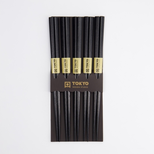 Syömäpuikot, 5-pack - Tokyo Design Studio - Musta puu