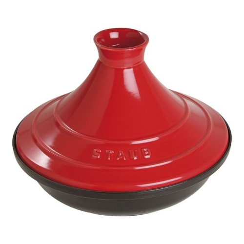 Tajine Valurautaa, 28 cm, Musta/Punainen - Staub