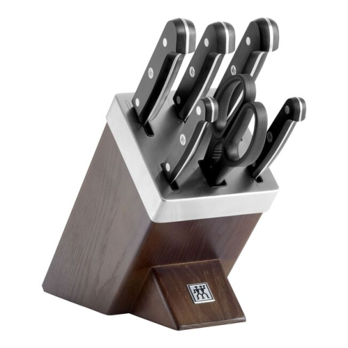 Veitsisetti Itseteroittuvalla Veitsitukilla, Tumma Saarni, 7 Osaa, Gourmet - Zwilling