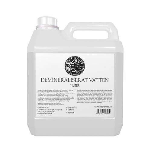 Demineralisoitu vesi - The Kitchen Lab - 1 L