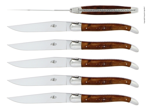 Kuusi veistä, Tuja kahva, kiillotettu, Tradition - Forge de Laguiole