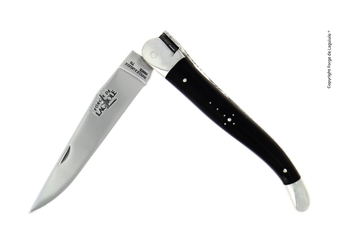Taittoveitsi, 12 cm, Tumma sarvikahva, kiillotettu, Tradition - Forge de Laguiole