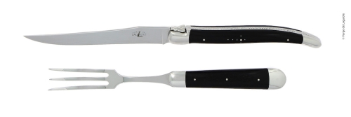 Veistosetti 17 cm, Tumma sarvikahva, kiillotettu, Tradition - Forge de Laguiole