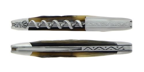 Aubra sarvi sommelier veitsi, damassiinoitu koristeella, Collection - Forge de Laguiole