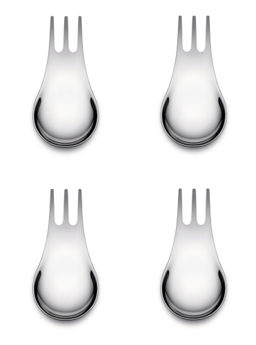 Moscardino, ruokailuvälineet välipaloille, tapaksille ja aperitiiville, 4-pack - Alessi