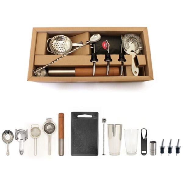 Elite Cocktail Kit, 15-osaiset baarityökalut - Bonzer