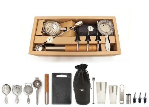 Elite Cocktail Kit, 15-osaiset baarityökalut - Bonzer