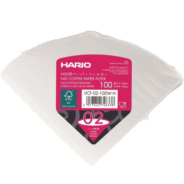 V60 suodatin 02, 100 kpl - Hario