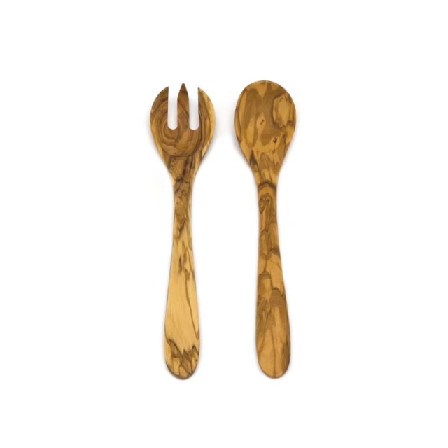 Salaattiottimet, 30 cm, oliivipuu - Heirol