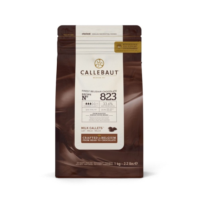 Couverture, maitosuklaa 33,6%, napit, 1 kg - Callebaut