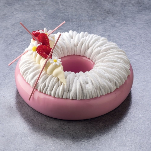 Kakun muoto silikonissa, kaksi osaa, 3D -kakkupakkaus, Ke070, Corolla, Ø18cm - Pavoni