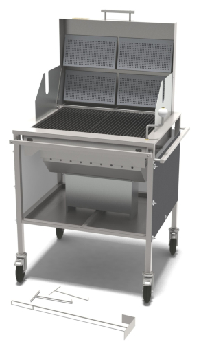 Hiiligrilli, ruostumaton teräs - Mälarögrillen
