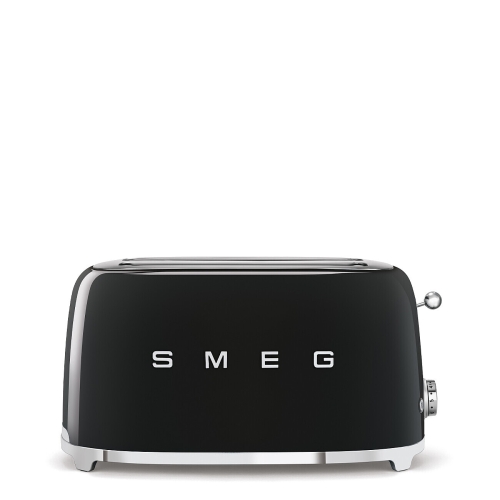 Leivänpaahdin, 4 levyä, pitkät lokerot, musta - Smeg