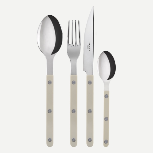 Ruokailuvälinesarja, 4 kpl, Bistrot, Light Kaki - Sabre Paris
