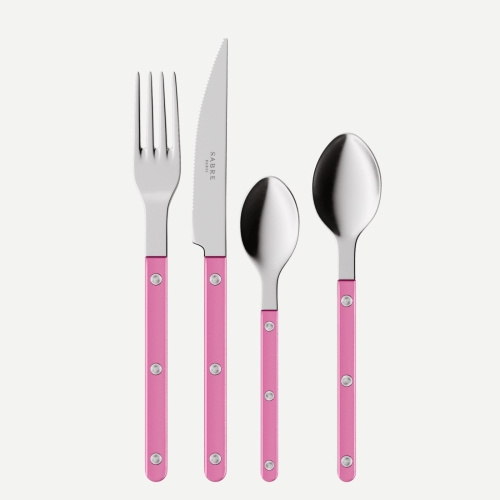Ruokailuvälinesarja, 24 kpl, Bistrot Pearly, Pink - Sabre Paris