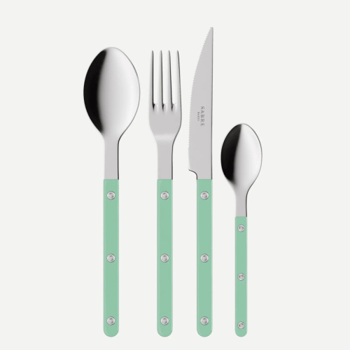 Ruokailuvälinesarja, 24 kpl, Bistrot, Pastel green - Sabre Paris