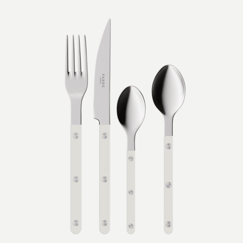 Ruokailuvälinesarja, 24 kpl, Bistrot, White - Sabre Paris
