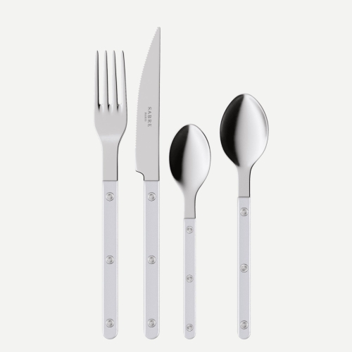 Ruokailuvälinesarja, 4 kpl, Bistrot Pearly, White - Sabre Paris