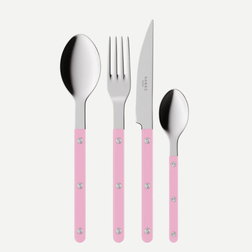 Ruokailuvälinesarja, 4 kpl, Bistrot, Pink - Sabre Paris