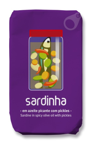Sardiinit Oliiviöljyssä, Pickles, 120 g - Sardinha