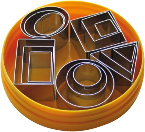 Pienet muotit, erilaisia geometrisia muotoja useissa koissa, 15 kappaleen sarja - Schneider