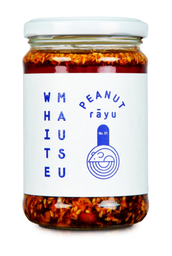 Maapähkinä Rãyu, Rapea chiliöljy maapähkinöiden ja seesamin kanssa, 240 g - White Mausu