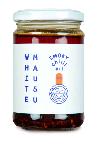 Smoky Chili Oil, savustettu chiliöljy, seesami & chili, 240 g - White Mausu
