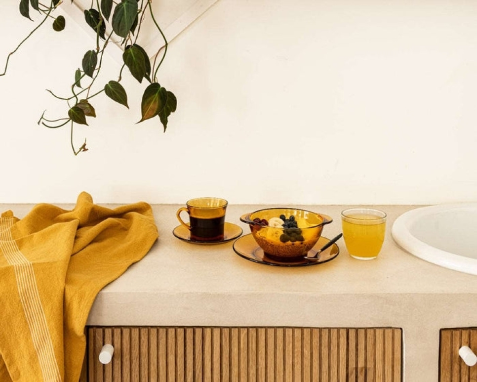 Kahvallinen kulho 51 cl, vaalean keltainen - Duralex