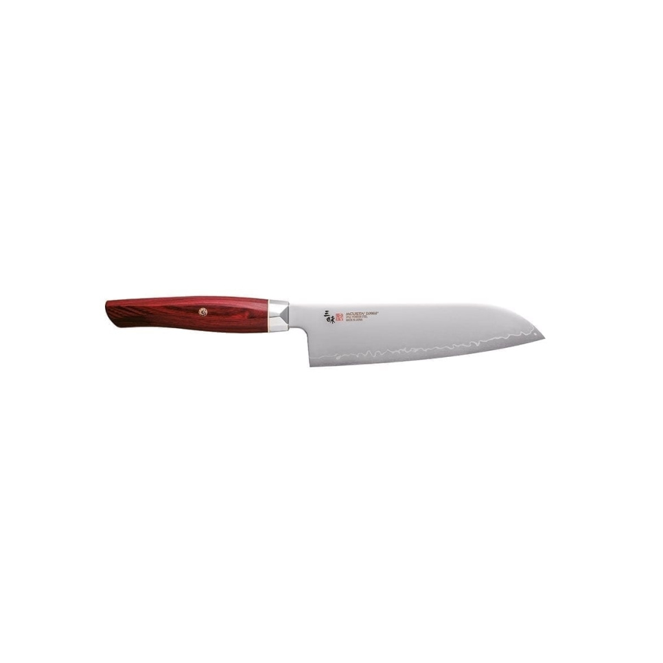 Santoku, 18 cm, Revolution Punainen - Mcusta/Zanmai ryhmässä Ruoanlaitto / Keittiöveitset / Santoku-veitset @ KitchenLab (1070-17348)