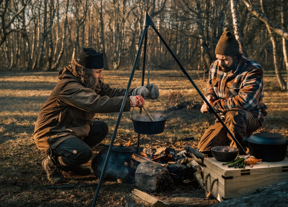 Tri-Pod, 4 ketjua, koukout ja kangaslaukku, XL - Satake