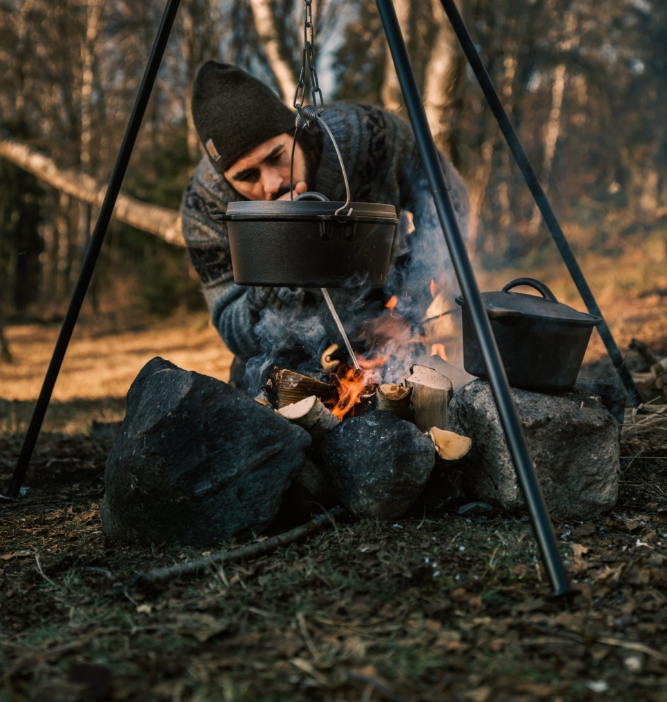 Tri-Pod, 4 ketjua, koukout ja kangaslaukku, XL - Satake
