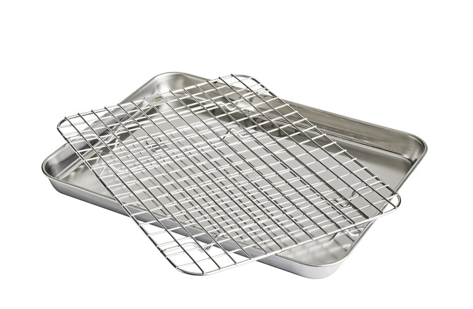 Stainless steel oven tray + griddle, 32x25 cm - Culimat Stainless steel oven tray + griddle, 32x25 cm - Culimat