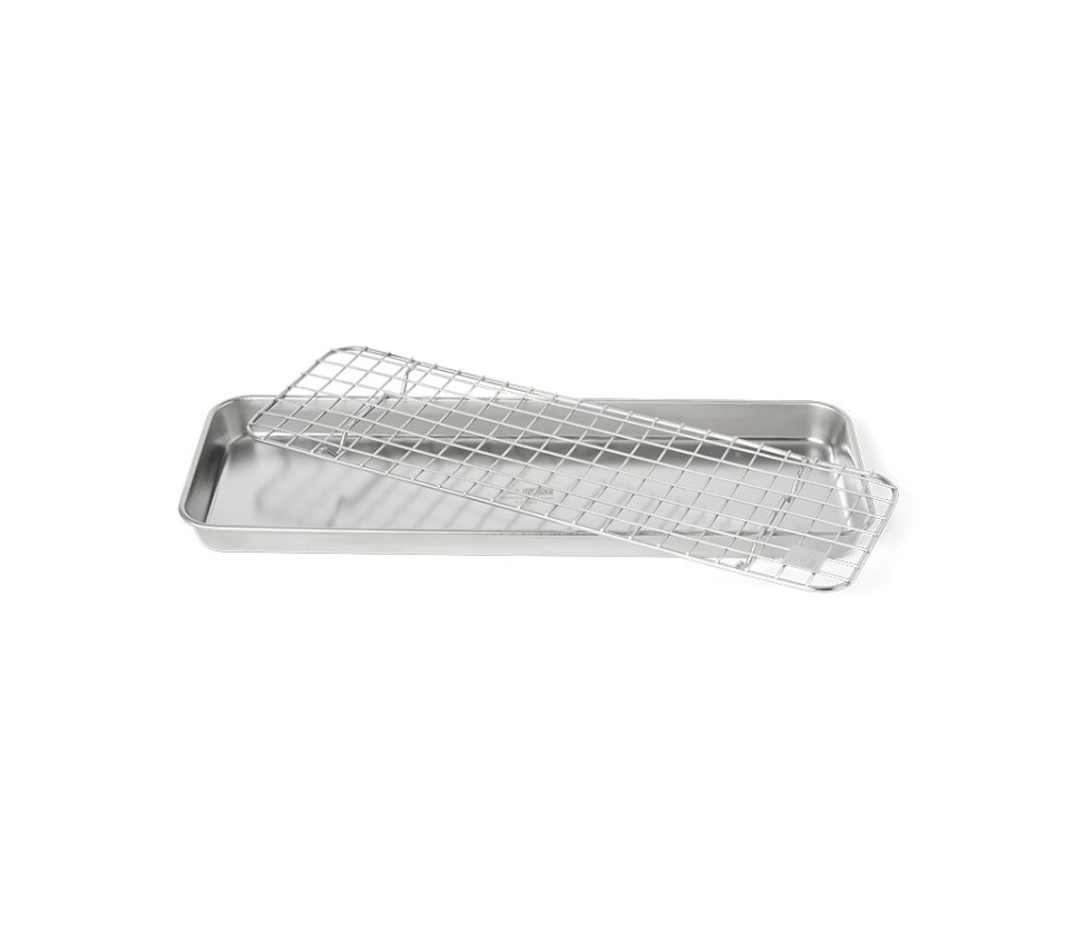 Gastronorm-vuoka/pelti ritilällä, 38x14 cm, ruostumaton teräs - Culimat