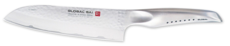 Santoku-veitsi, 19 cm - Global Sai ryhmässä Ruoanlaitto / Keittiöveitset / Santoku-veitset @ KitchenLab (1073-11715)