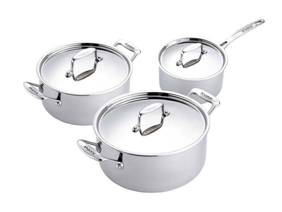 Patasetti, 3 osaa, Kattila 2,0 l, Pata 3,7 l & 5,2 l - Scanpan Fusion 5 ryhmässä Ruoanlaitto / Kattilat & Padat / Padat @ KitchenLab (1073-18366)