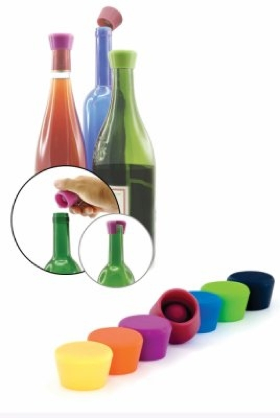 Viinikorkki silikonissa, 2-pakkaus - Pulltex