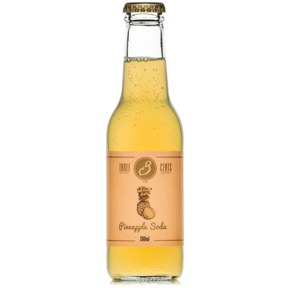 Pineapple Soda, 200 ml - Three Cents ryhmässä Ruoanlaitto / Tuontituotteet @ KitchenLab (1083-28752)