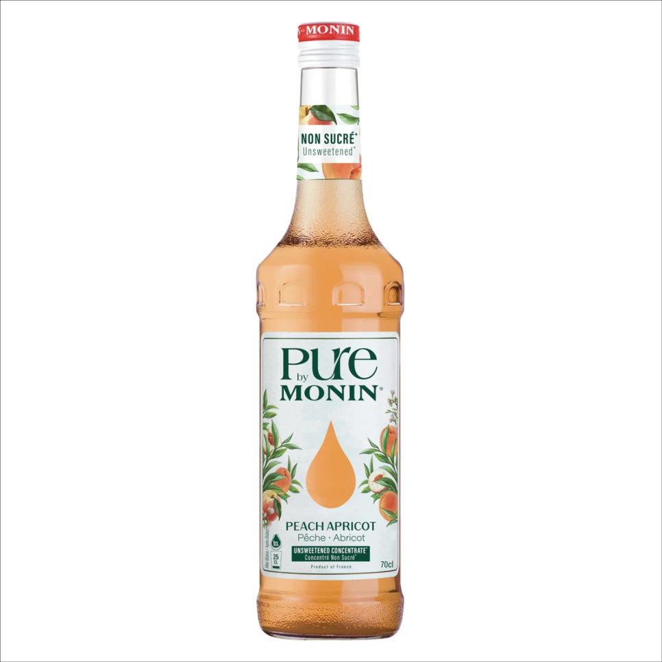 Pure by Monin Peach Apricot 70 cl ryhmässä Baari & Viini / Baaritarvikkeet / Muut baaritarvikkeet @ KitchenLab (1083-31875)