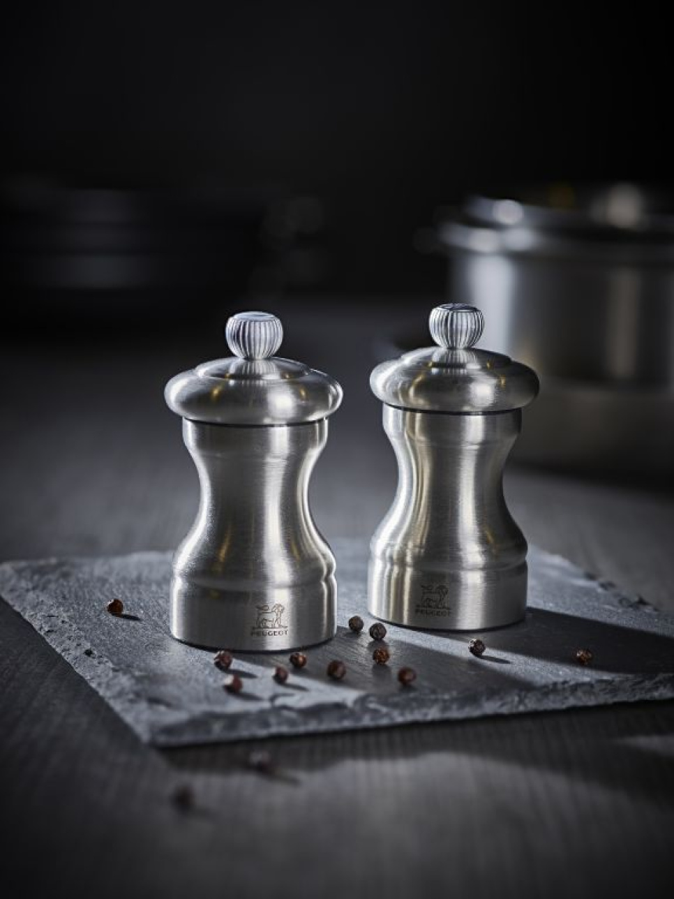 Suolamylly, 10 cm, Bistro Chef, Ruostumaton Teräs - Peugeot