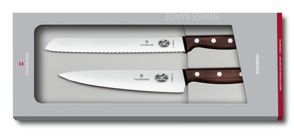 Keittiöveitsisetti, 2 kpl puukahva - Victorinox ryhmässä Ruoanlaitto / Keittiöveitset / Veitsisetit @ KitchenLab (1090-23187)