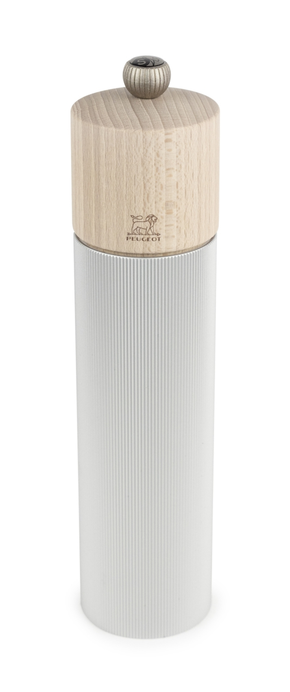 Line Suolamylly, 22cm, Alumiini, Natural - Peugeot ryhmässä Ruoanlaitto / Keittiövälineet / Suola- ja pippurimyllyt @ KitchenLab (1090-30402)