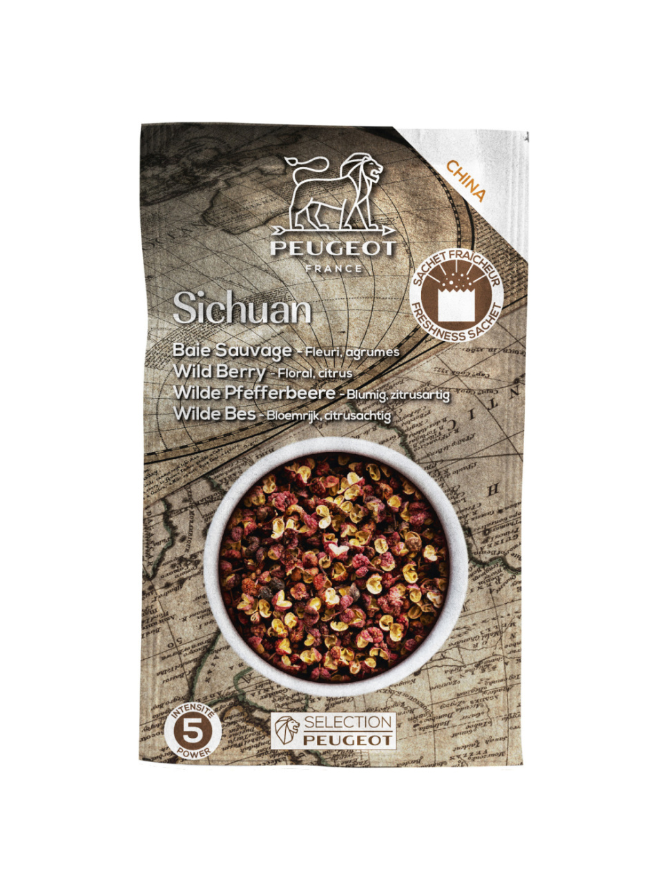 Szechuan Peppercorns, 4x40gr - Peugeot ryhmässä Ruoanlaitto / Mausteet & Aromit / Pippurit @ KitchenLab (1090-31747)