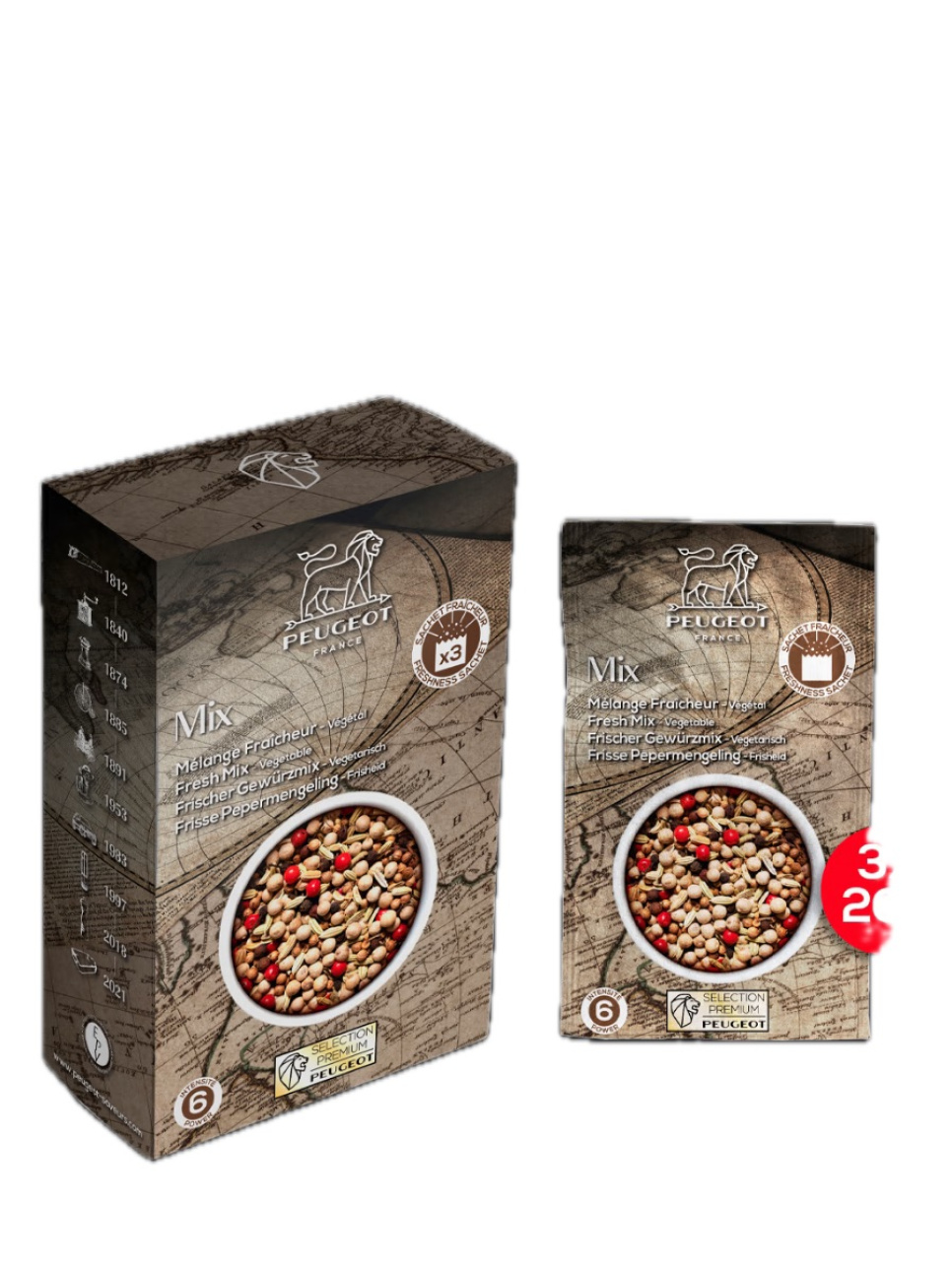 Pippuri, Fresh mix, 60 g - Peugeot ryhmässä Ruoanlaitto / Mausteet & Aromit / Pippurit @ KitchenLab (1090-35299)