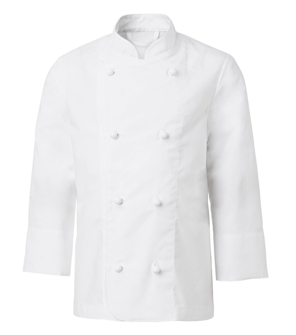Kokkitakki, lasten CTL 100-150, 50/50% puuvilla/polyesteri. Kokkitakki, lasten CTL 100-150, 50/50% puuvilla/polyesteri.