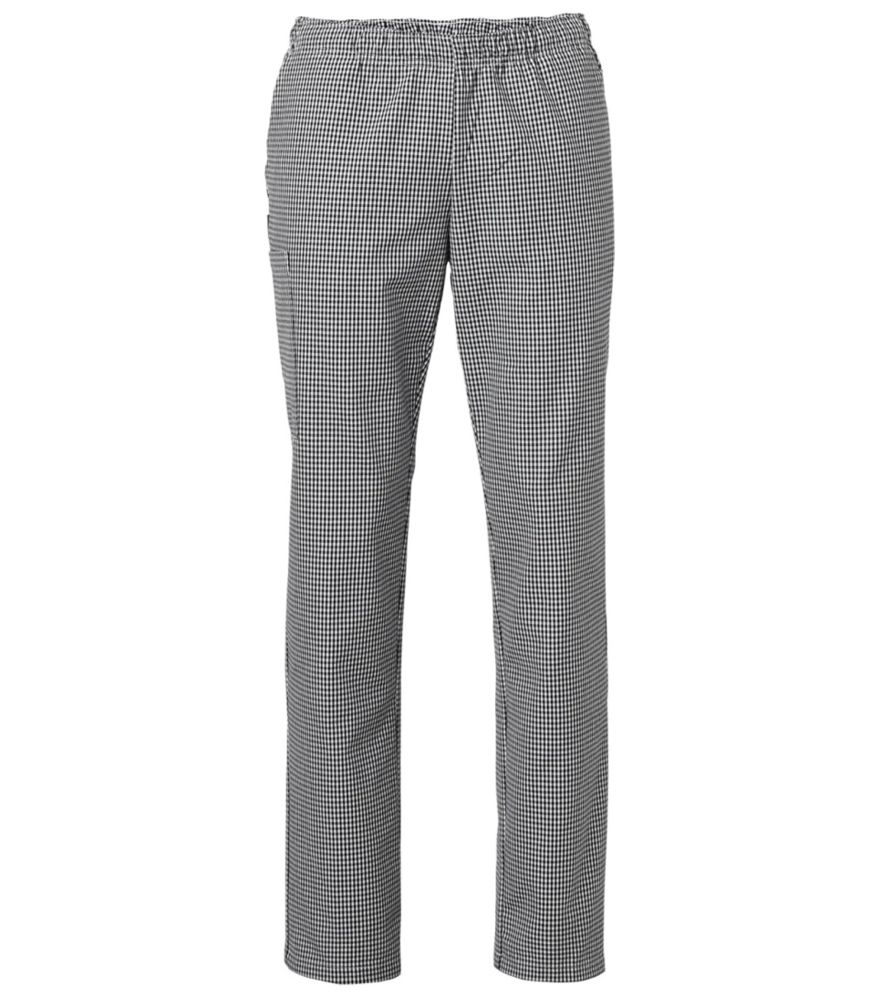 Housut, unisex, musta pepita - Segers ryhmässä Ruoanlaitto / Keittiötekstiilit / Kokkihousut @ KitchenLab (1092-34995)