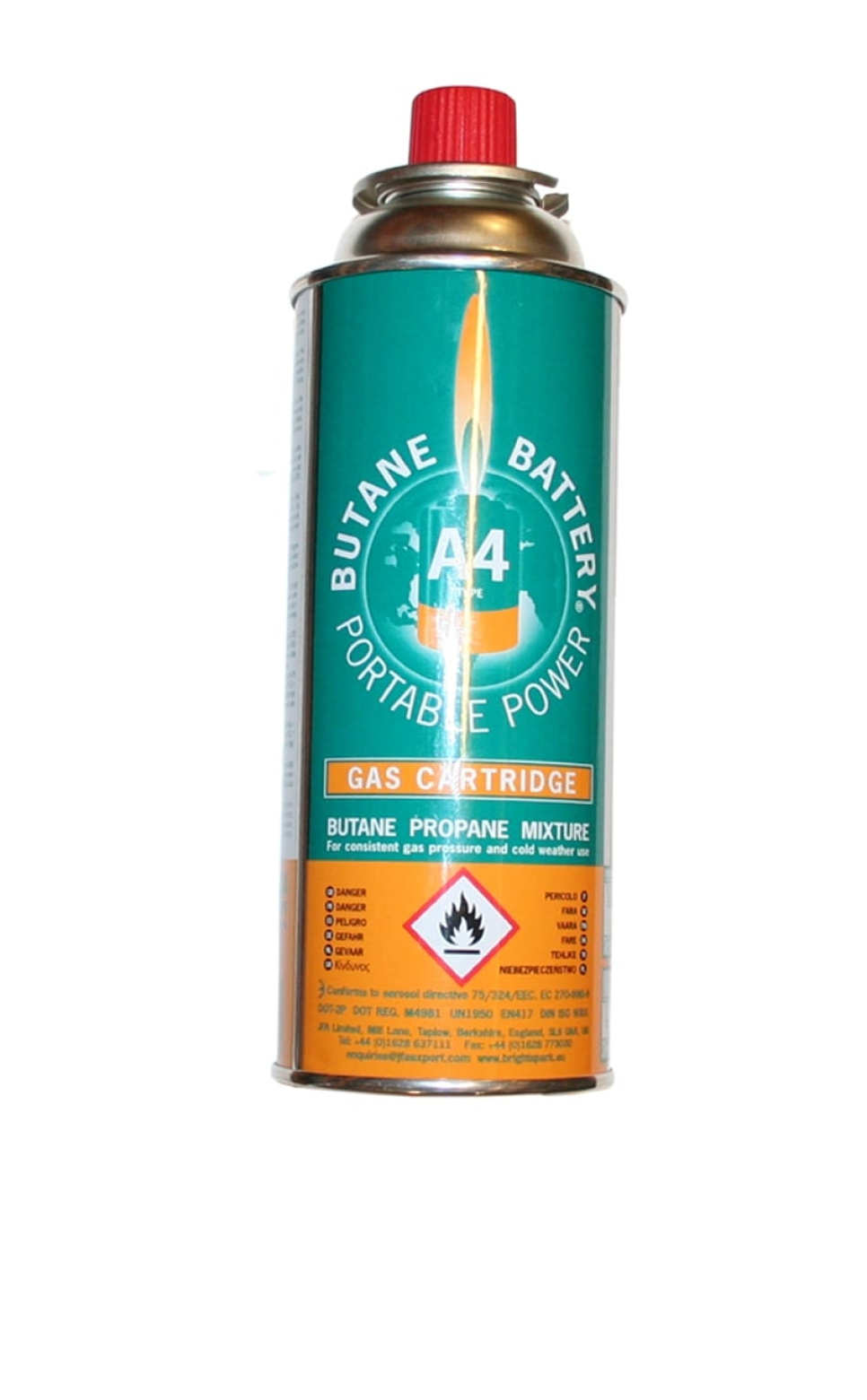 Kaasupullo monipolttimelle, 220 g - Butane Battery ryhmässä Ruoanlaitto / Keittiövälineet / Kaasupolttimet @ KitchenLab (1115-11986)