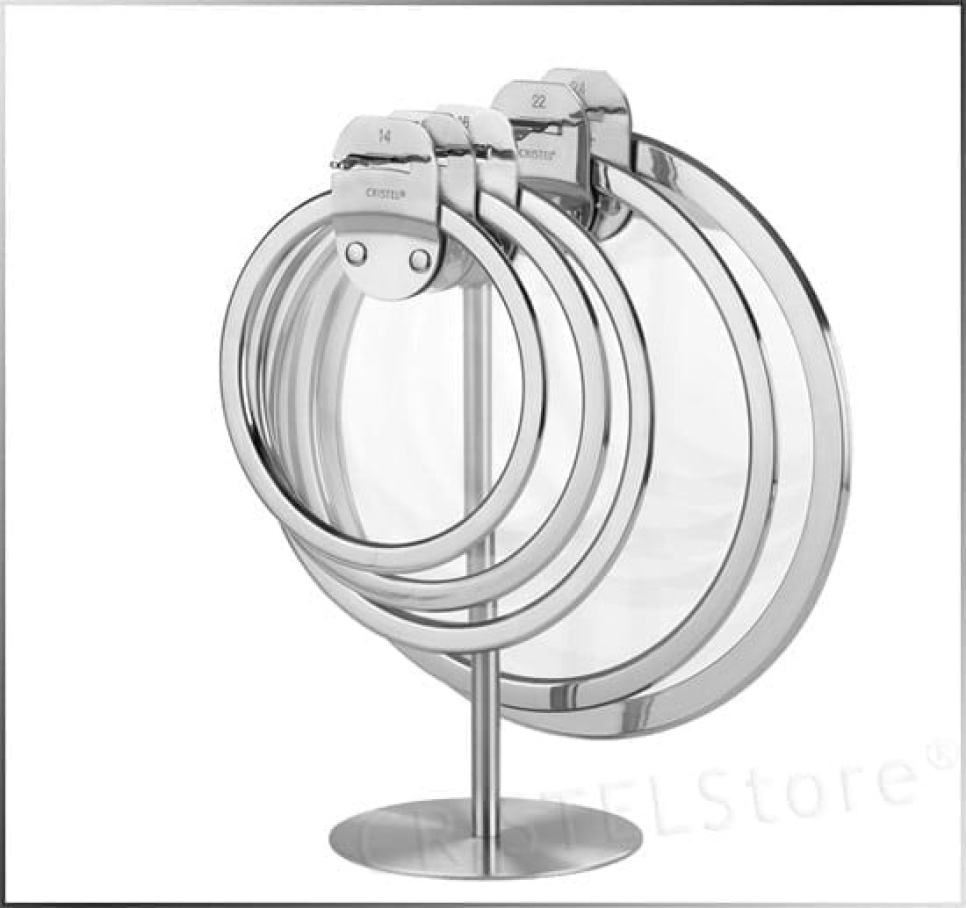 Litteä lasikansi, irrotettava kahva, Strate - Cristel